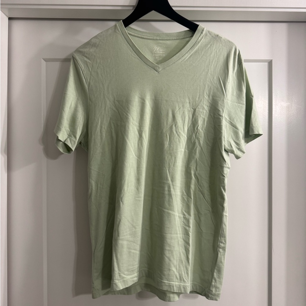 Men's Mint Green V-Neck J. crew T-Shirt